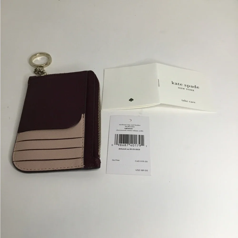 Kate Spade Cameron card holder medium l-zip